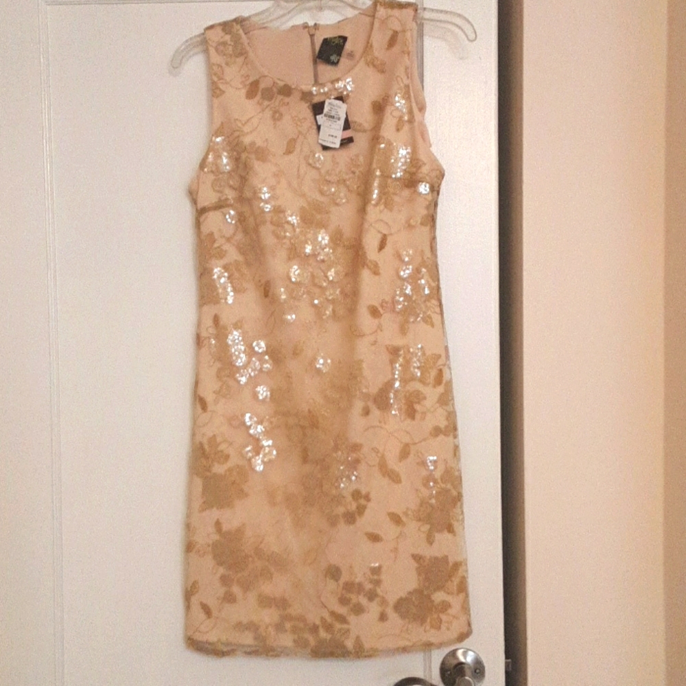 Gold cocktail dress